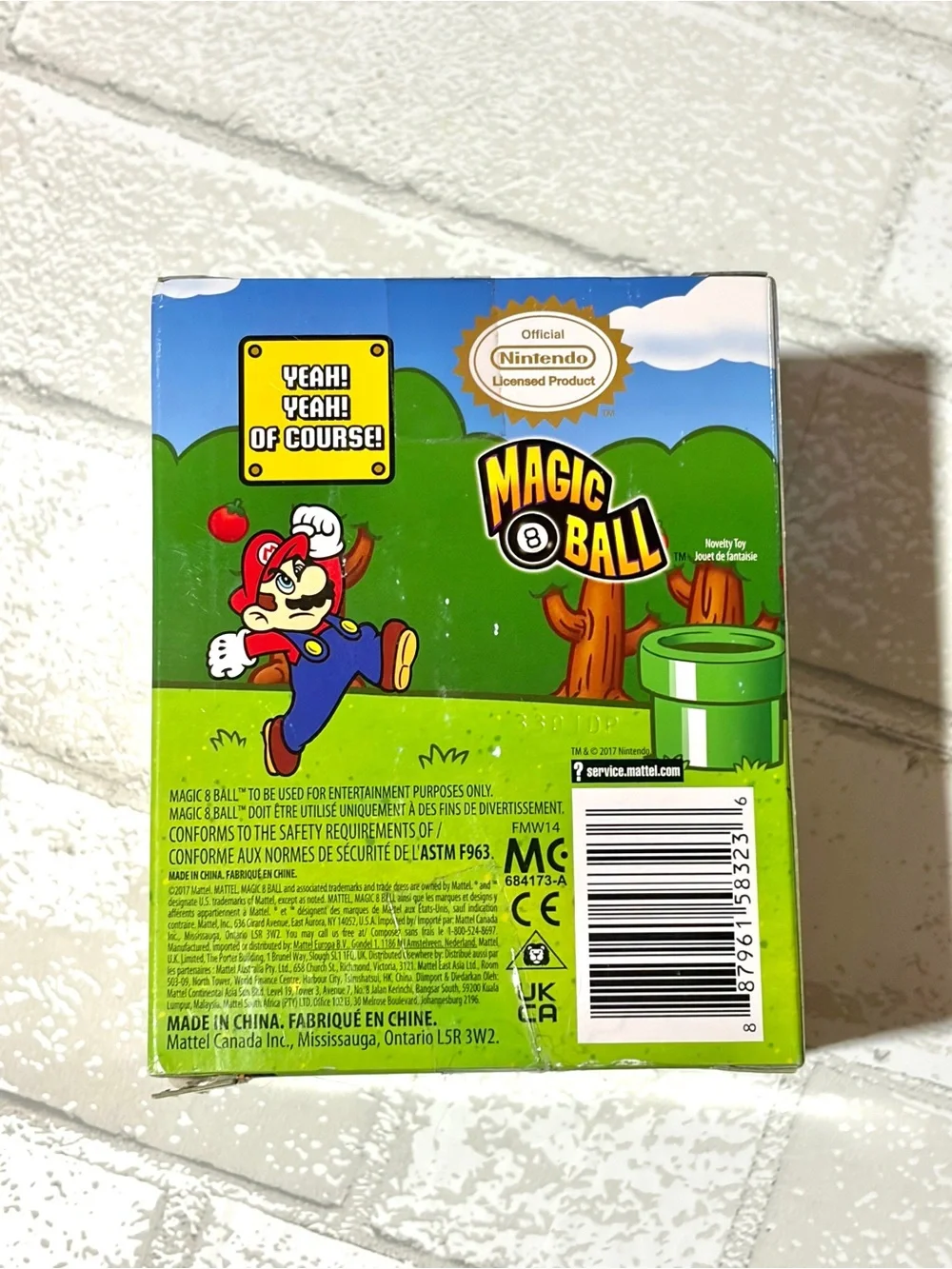 Mattel x Nintendo Super Mario Magic 8 Ball Question Block Toy 2017 Version NEW